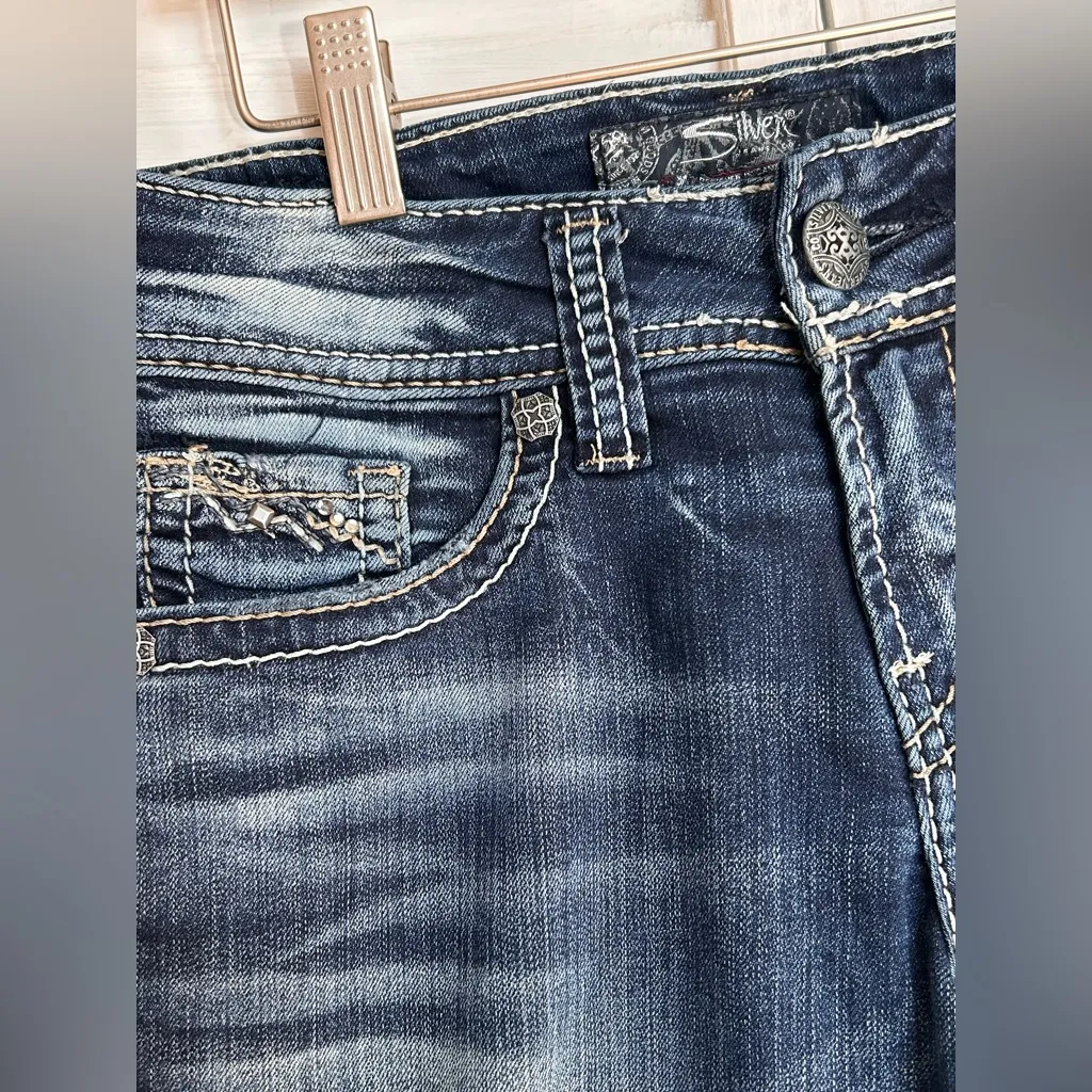 Silver Blue Jeans Women’s Size 26 W26/L31 Super Stretch Suki Slim Mid Boot - Image 5
