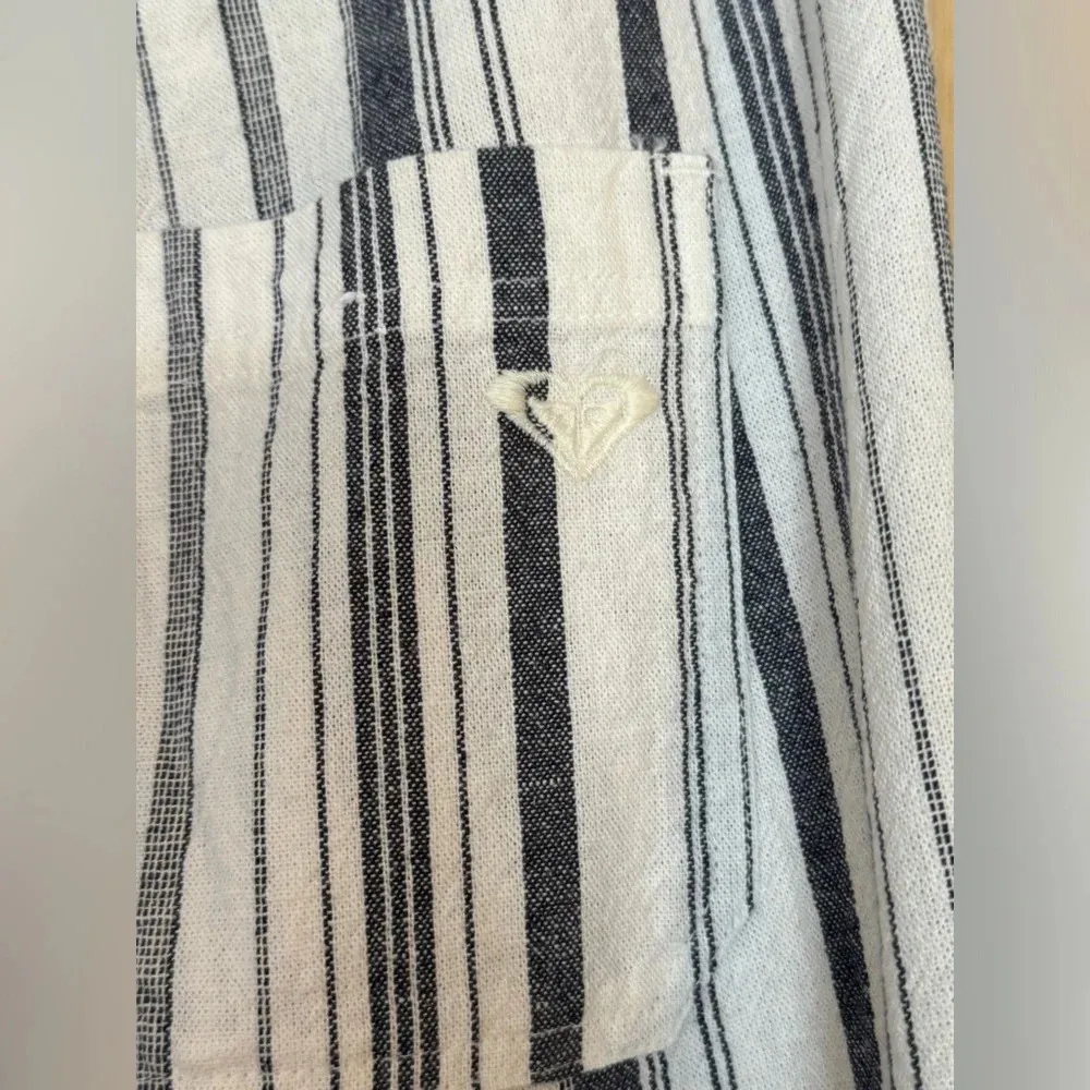 Roxy Size XL Women's Yarn Dye Pant Mood Indigo Oceanside 211 Stripes NWT - Image 5