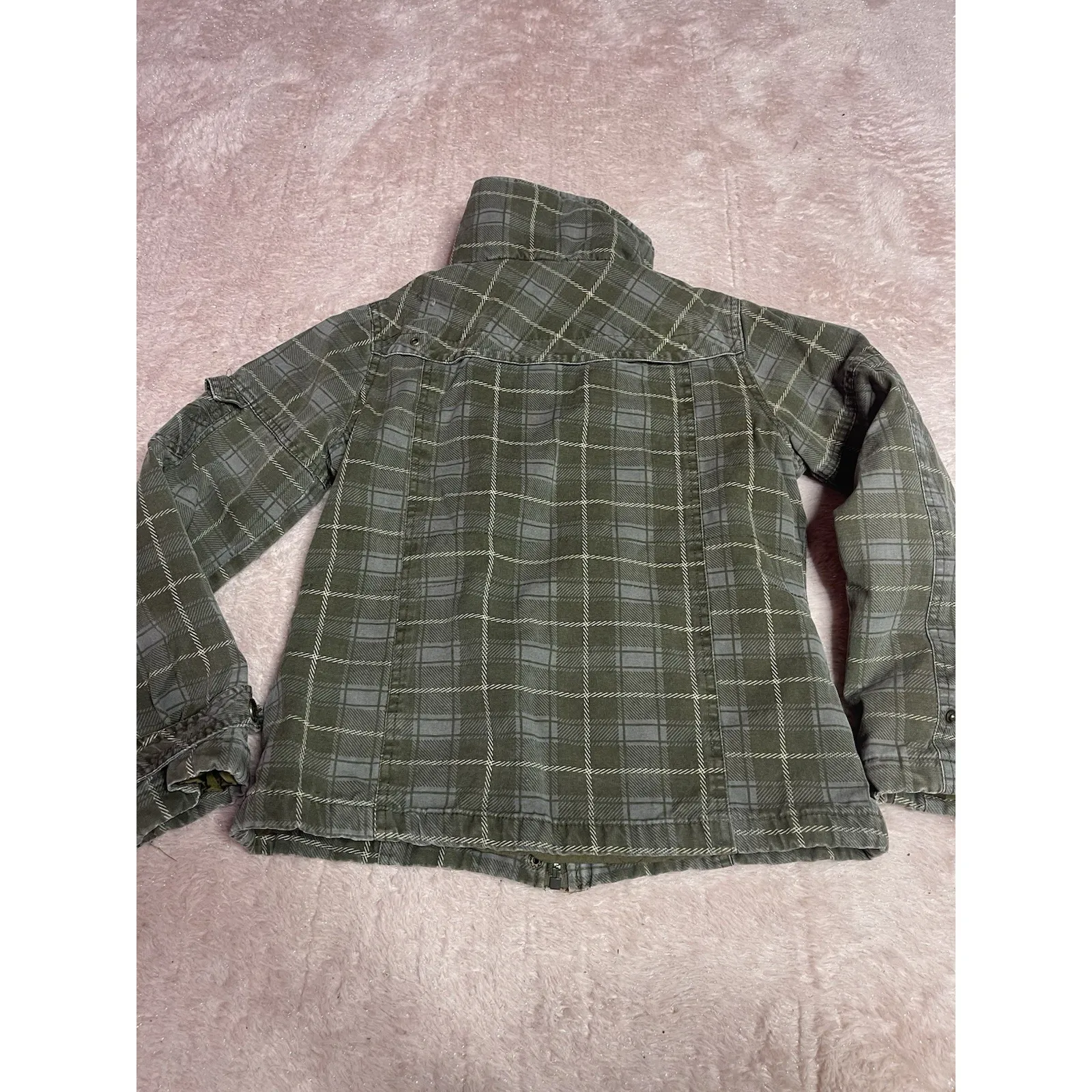 Charlotte Russe Women's Small Miltary Camouflage Zip Snap Buttons Jacket - Image 7