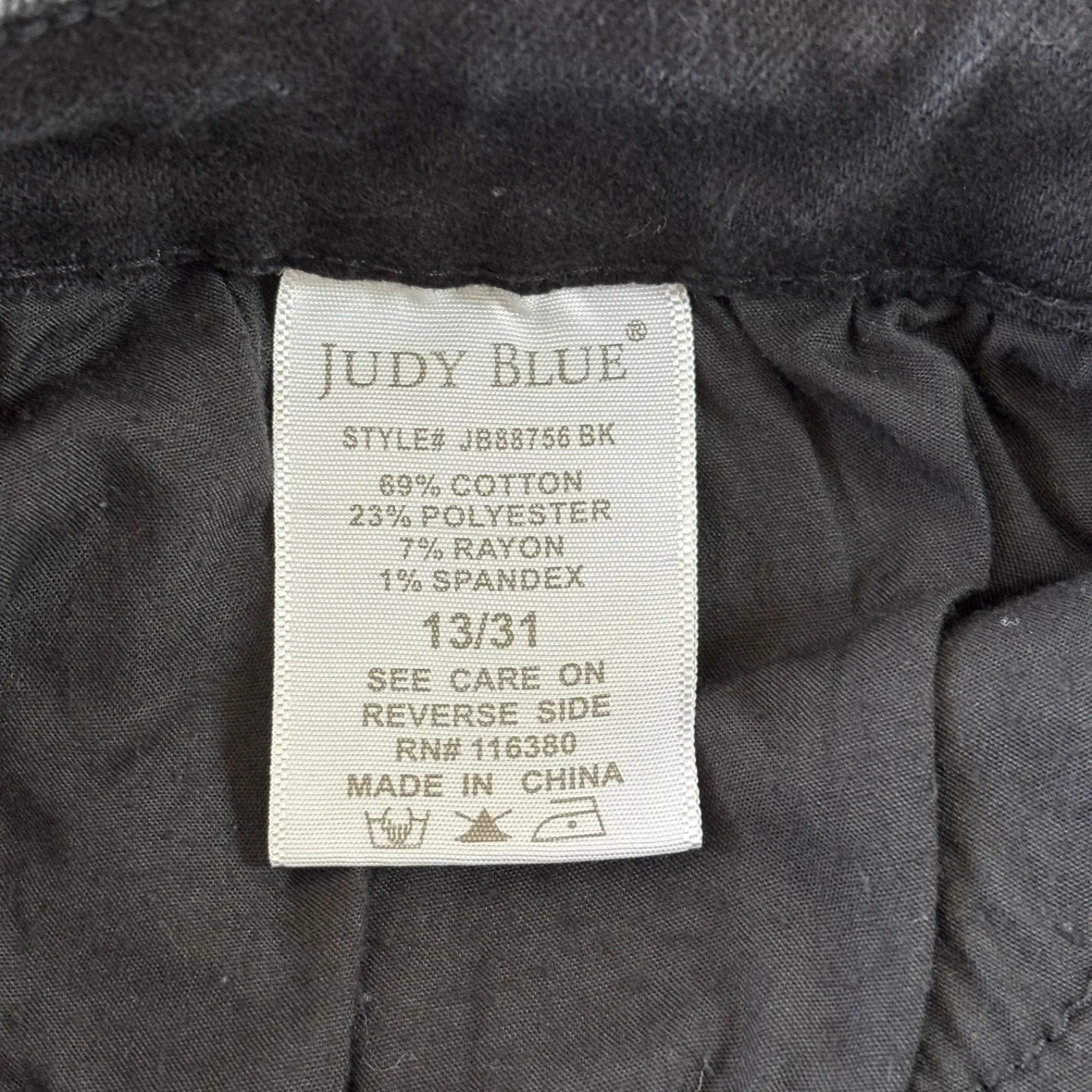 Judy Blue Women Jeans 13 31 Black Denim‎ Slim Fit Gracie James Stretch Mid Rise - Image 11