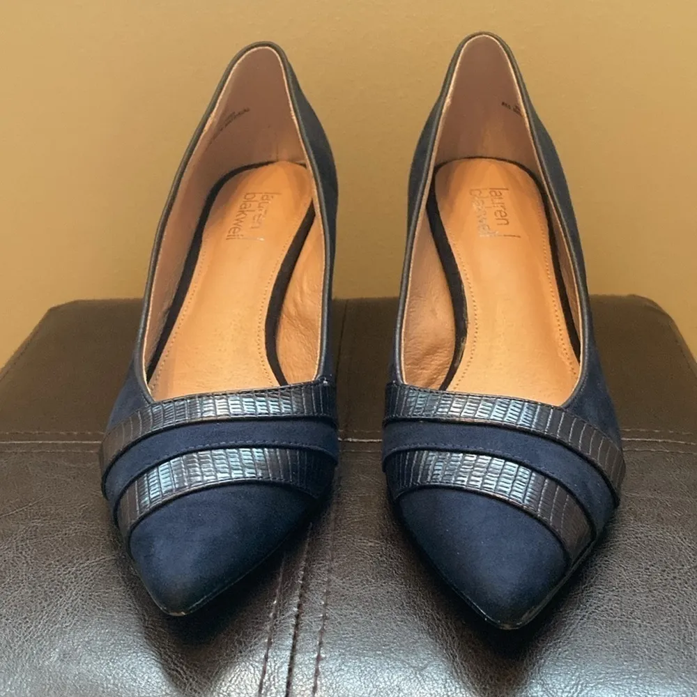 Lauren Blakwell Sydney Faux Suede Pointed Toe Heels - Image 4