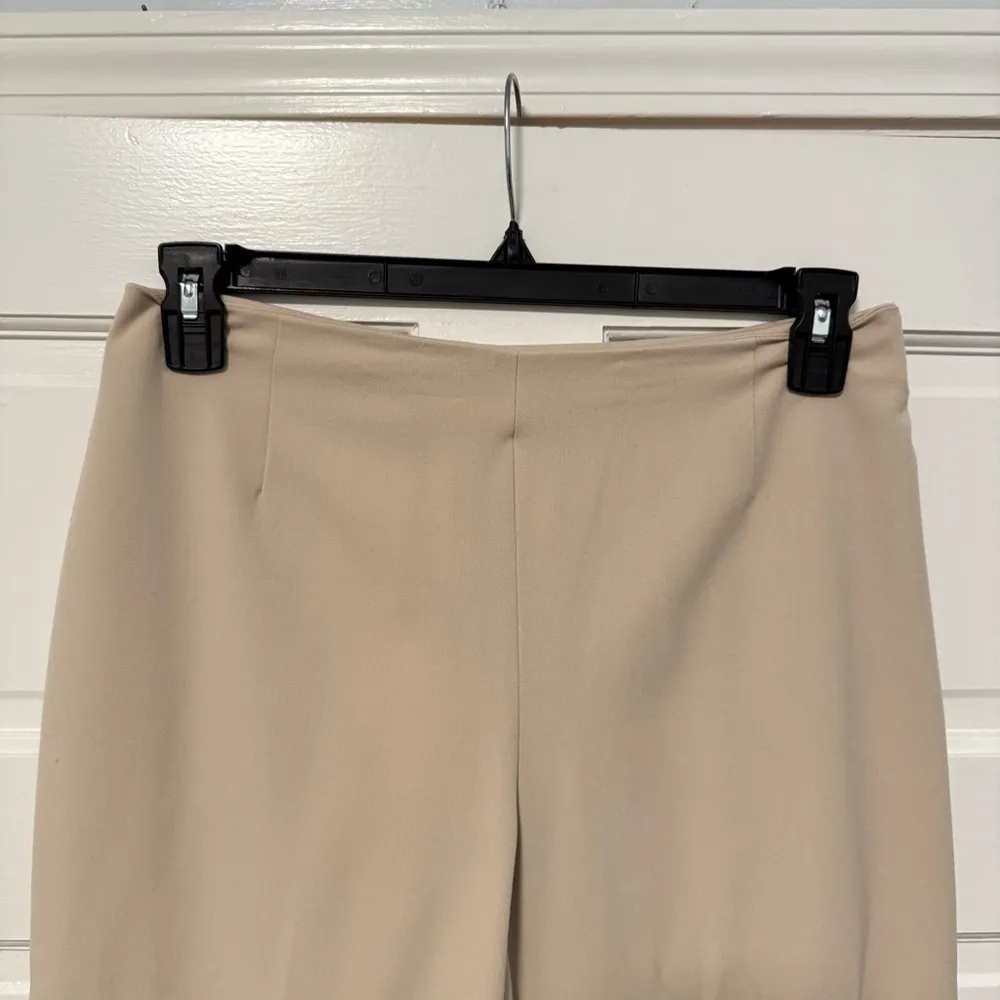 Parisian Signature Petite Pull On Straight Leg Dress Pants Tan Cream Size 10P - Image 2