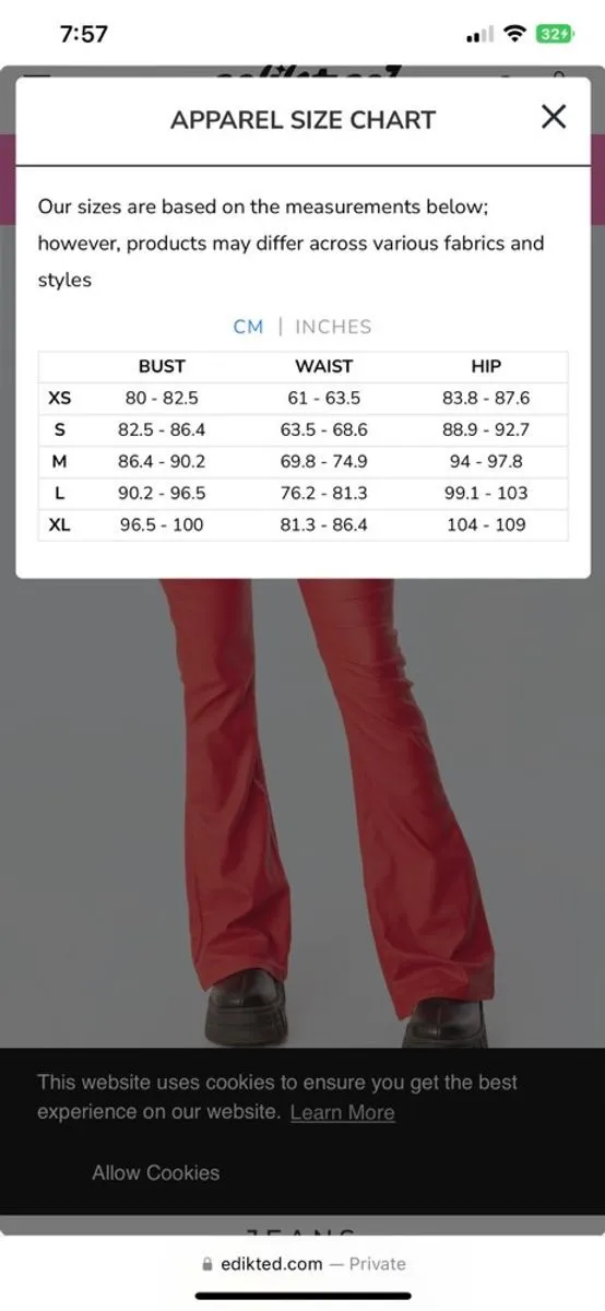 Edikted Edited Red Leather Pants - Image 8