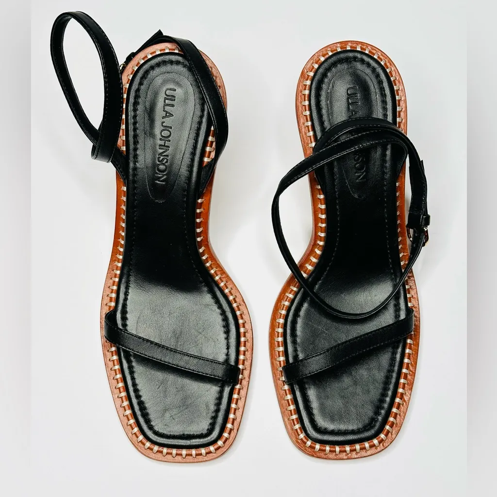 Ulla Johnson Lina Black Brown High Heel Sandal Shoes Size 41 NWOB - Image 4