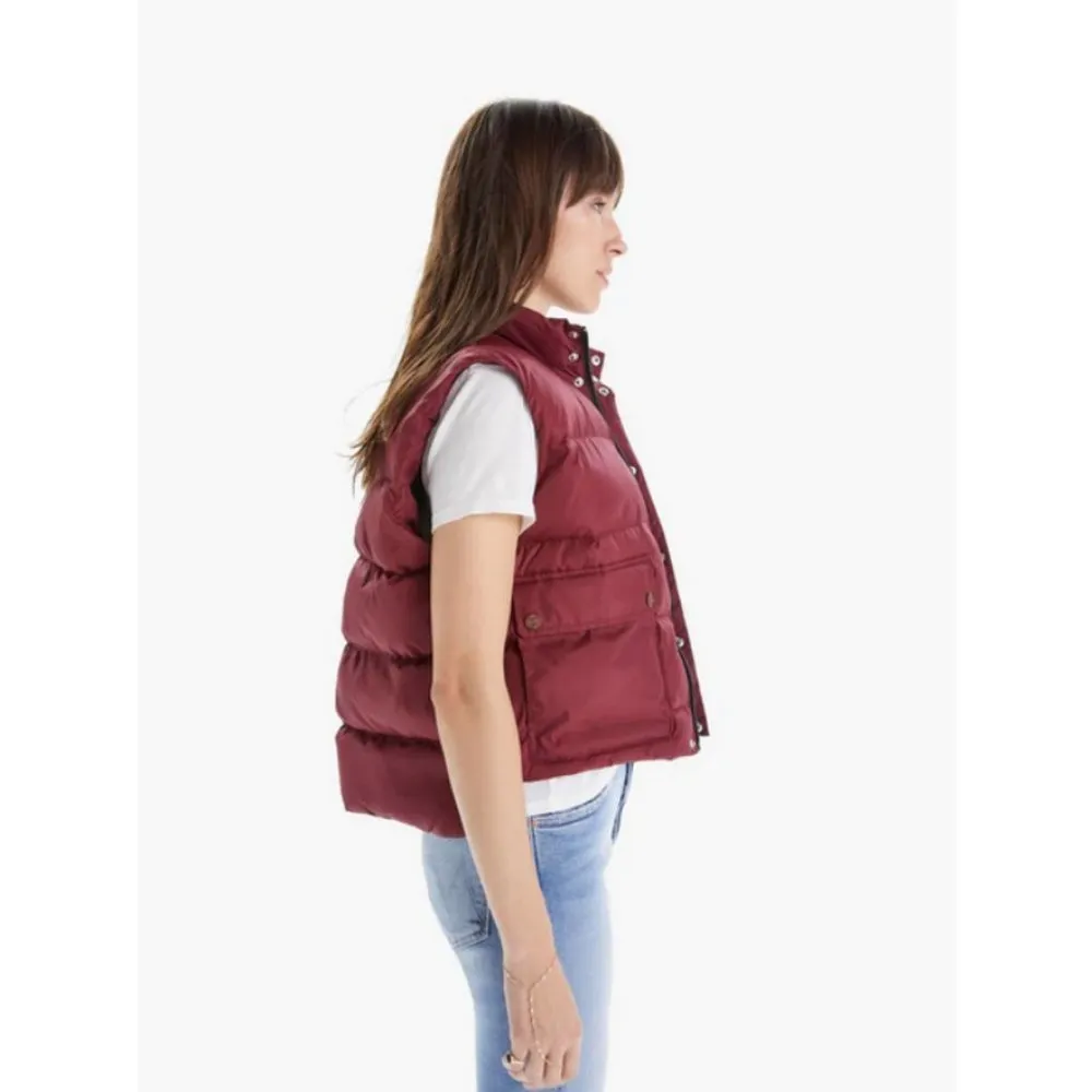 💕MOTHER💕 The Pillow Talk Patch Puffer Vest Long Distance Run Around Large NWOT - Image 5