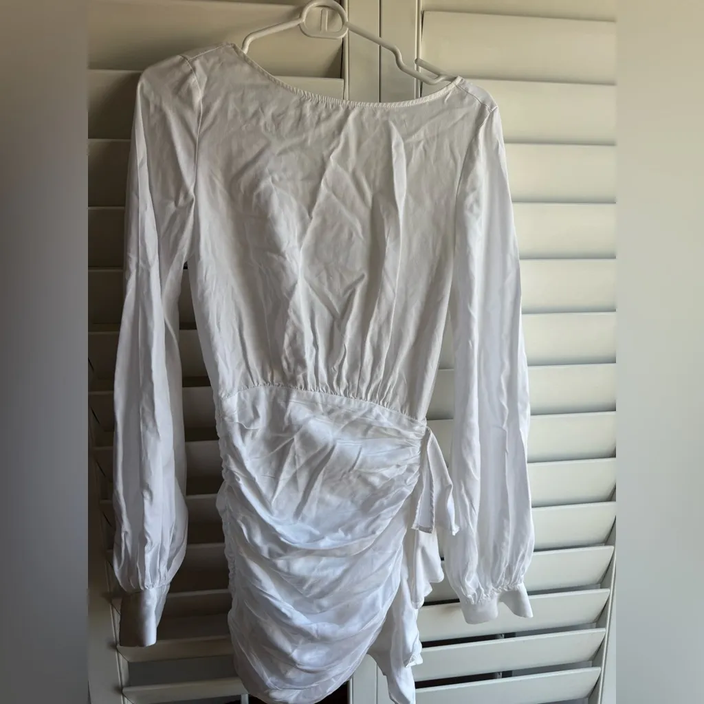 House Of CB 'Chambery' White Backless Ruched Mini Dress  XS - Image 5