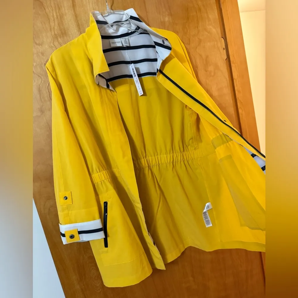 Zenergy Chico's Neema Stripe Lining Jacket Lightweight Sunbeam NWT Size 2 - Image 8