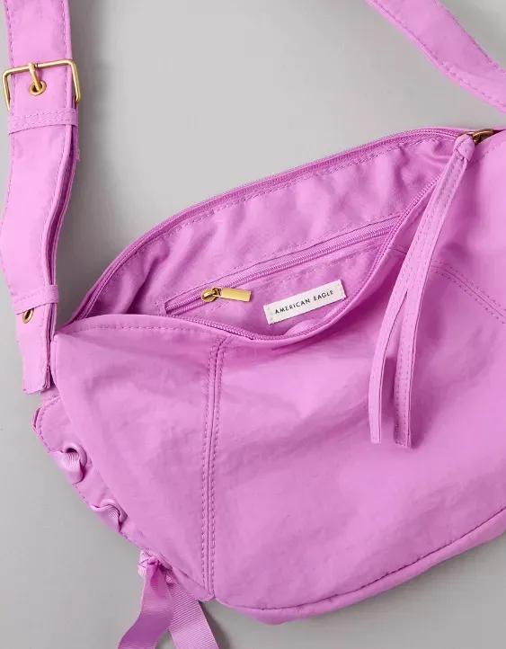 American Eagle Safari Mini Slouch Bag in Berry - Image 3