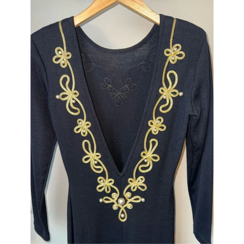 Vintage 1980’s Fusion Wool Blend Plunging V - Image 8