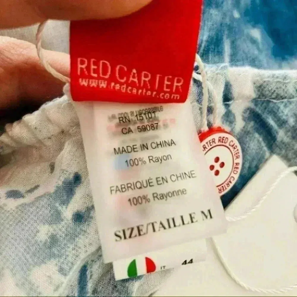 Anthropologie Red Carter Priscilla Tie-Dye Cover-Up Maxi Dress Size Medium - Image 8