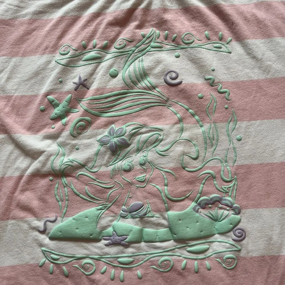 Her Universe Disney The Little Mermaid 30th Anniversary Striped Twist Front Top - Image 8