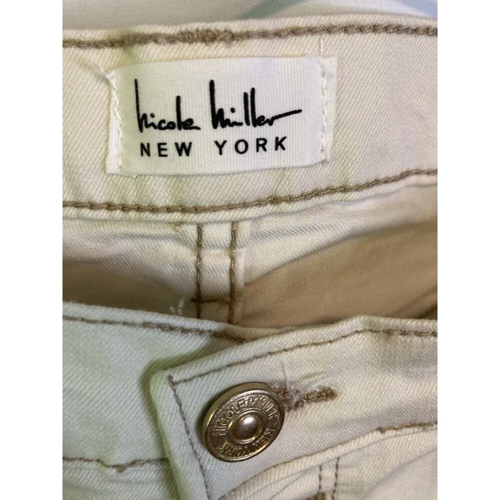 NICOLE MILLER Jeans Womens 14 Off White Soho High Rise Skinny Ankle Stretch - Image 10