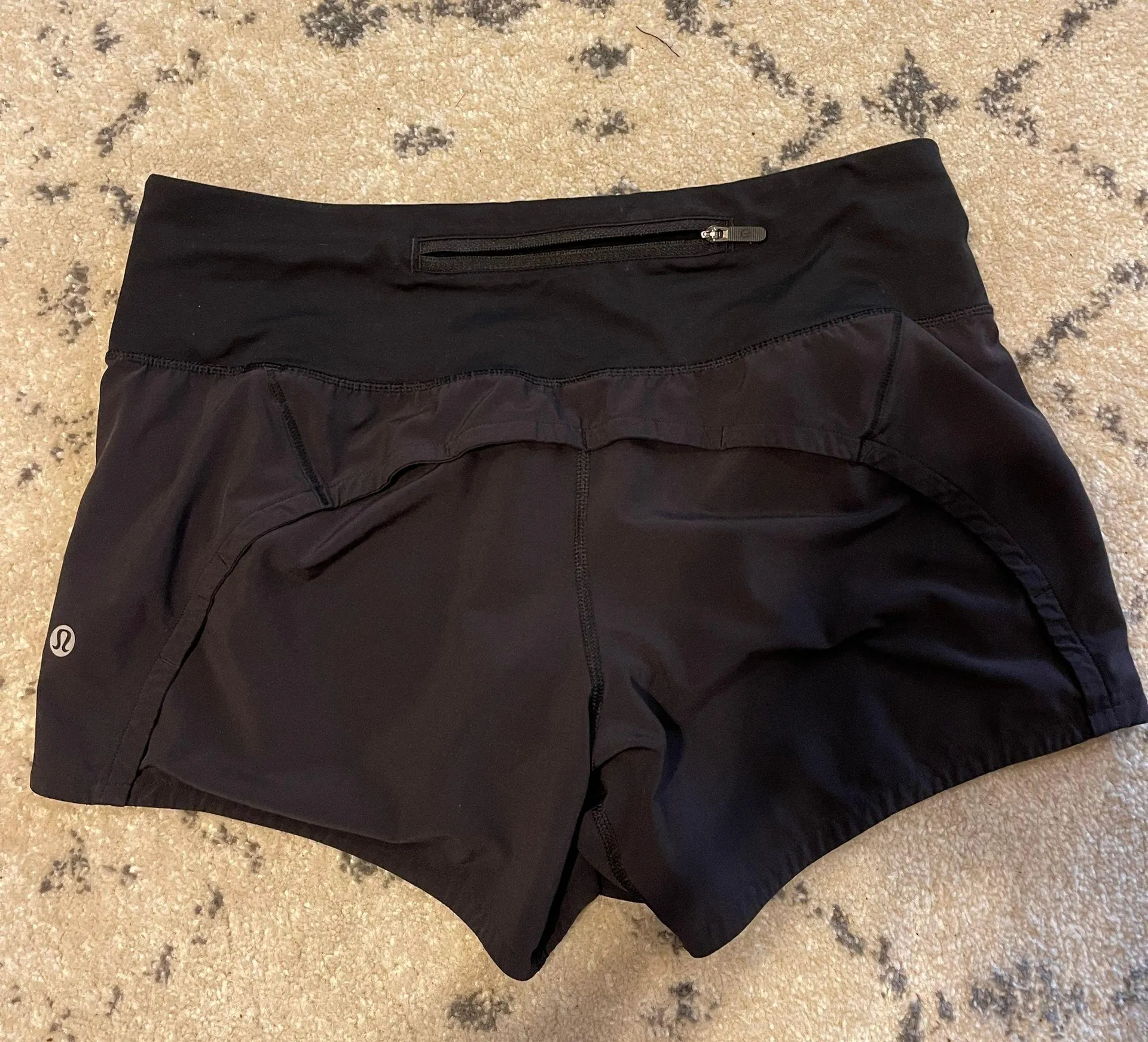 Lululemon Black Speed Shorts - Image 2