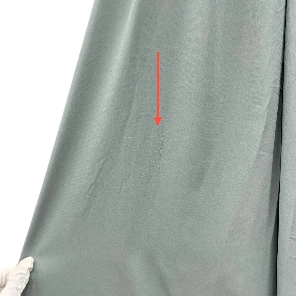 Show Me Your Mumu Liz Maxi Dress in Silver Sage Crisp size Large - Image 9