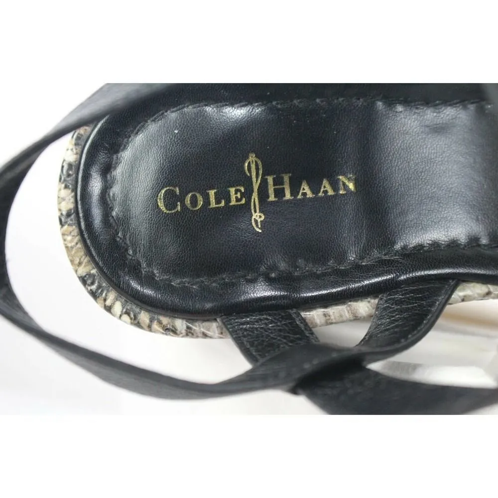 Cole Haan Women's Beige Leather Wedge Shoes Size: 9.5 B - Image 9