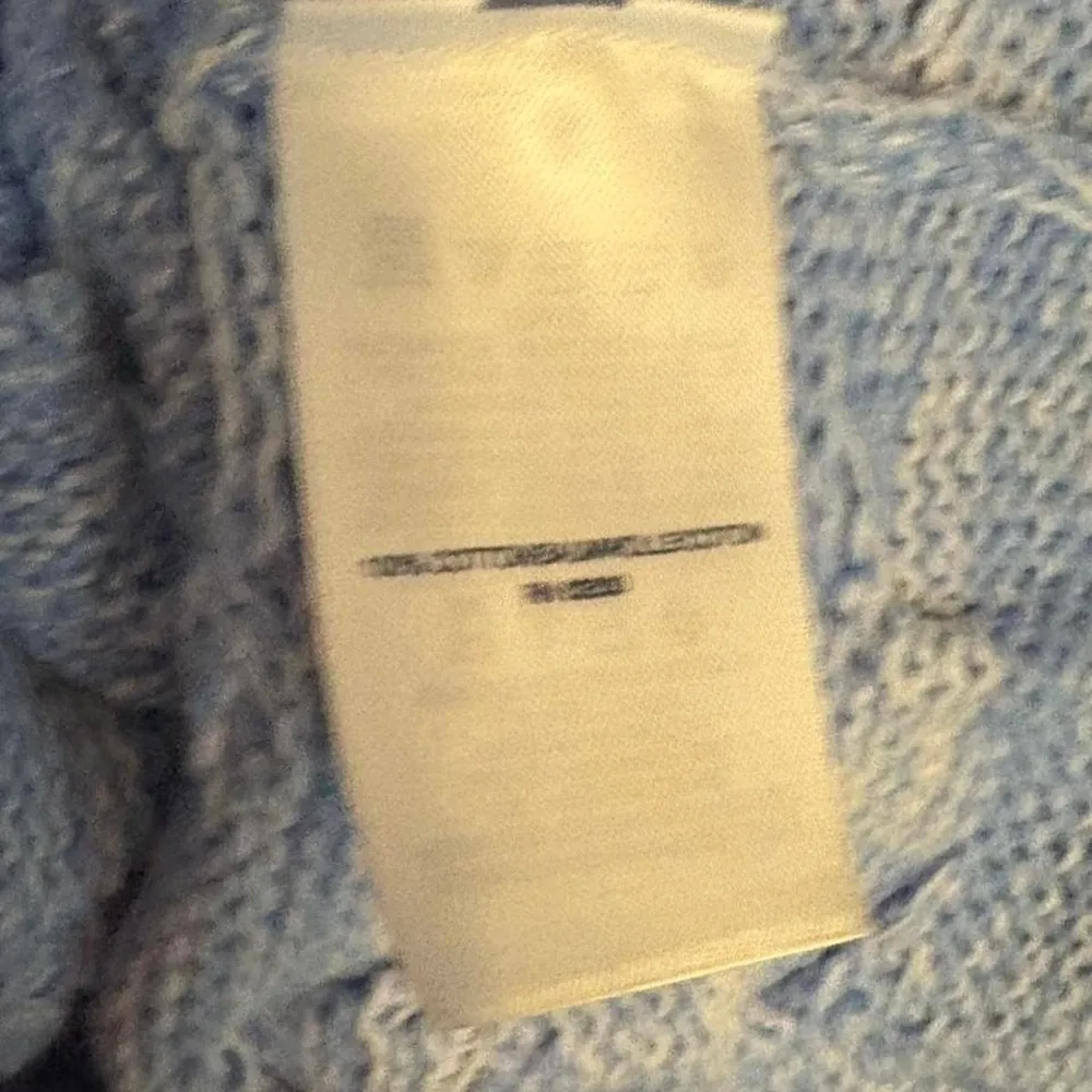 Lands End Blue Cable Knit Cardigan Fisherman Sweater Sz XS 100% Cotton - Image 4