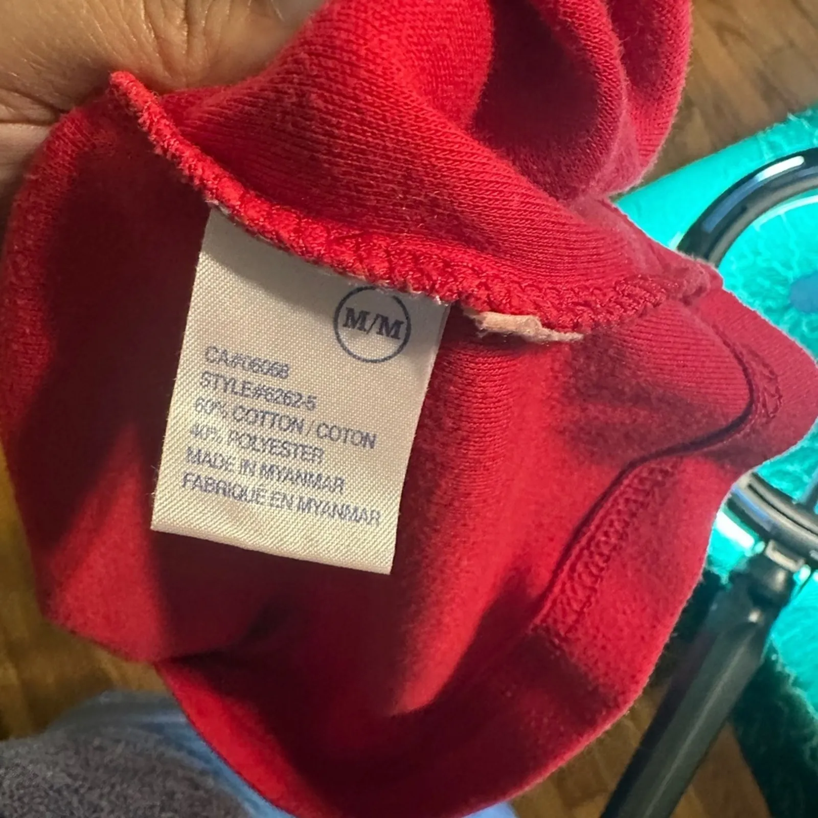 Red Christmas Ornament Blouse – Size M Size M - Image 3