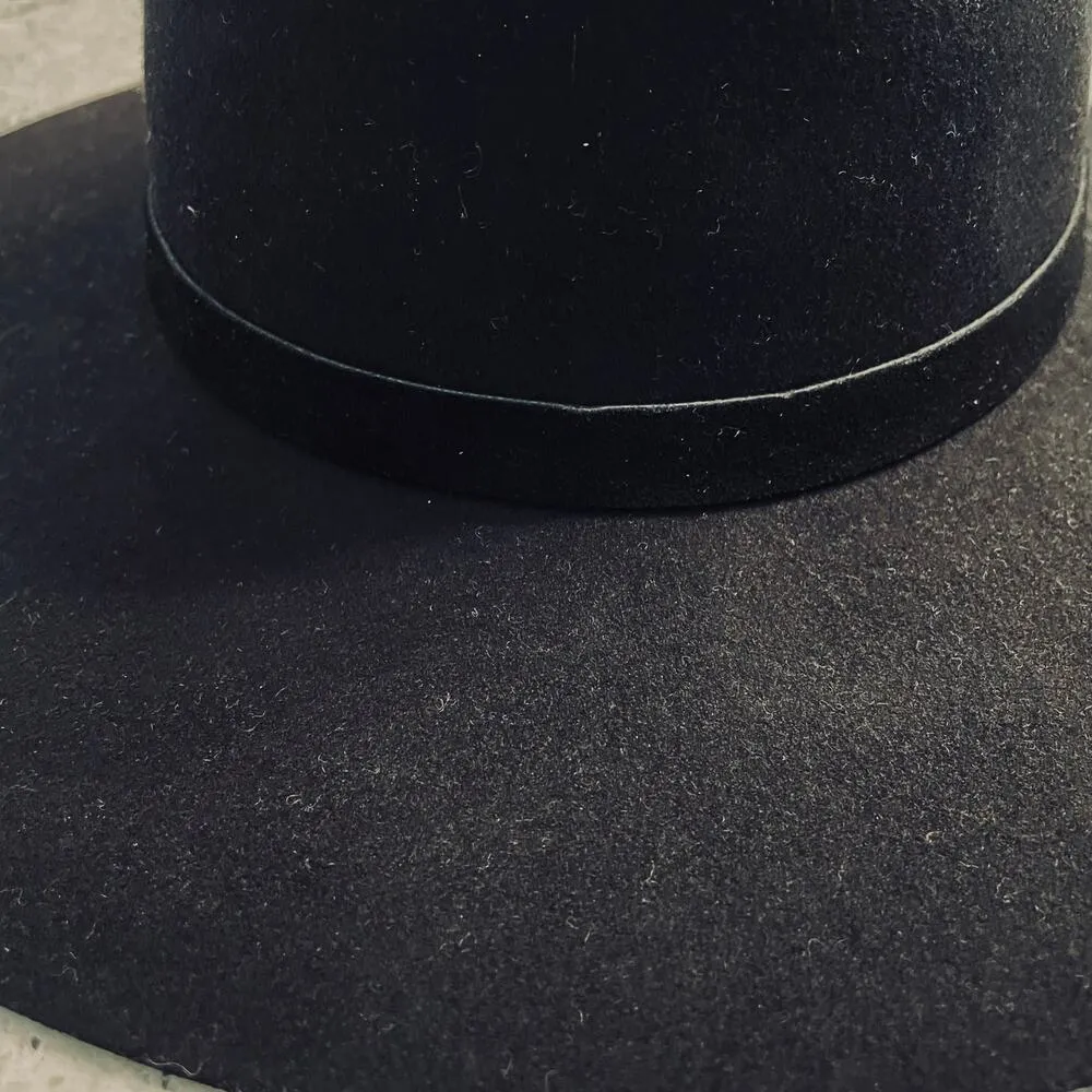 The Grove Hat Black Wool Size Large 59cm - Image 5