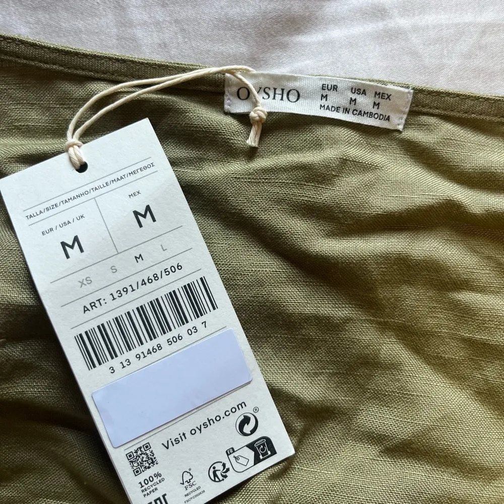 Linen Blend Long Jumpsuit OYSHO - Image 3