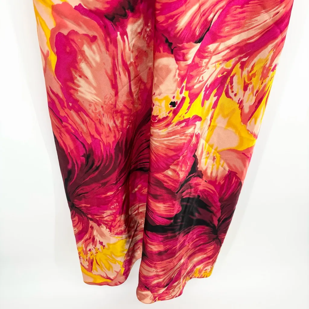 Sensara Satin Lingerie Maxi Slip Dress Size Medium Red Sunset Vintage Sexy - Image 3