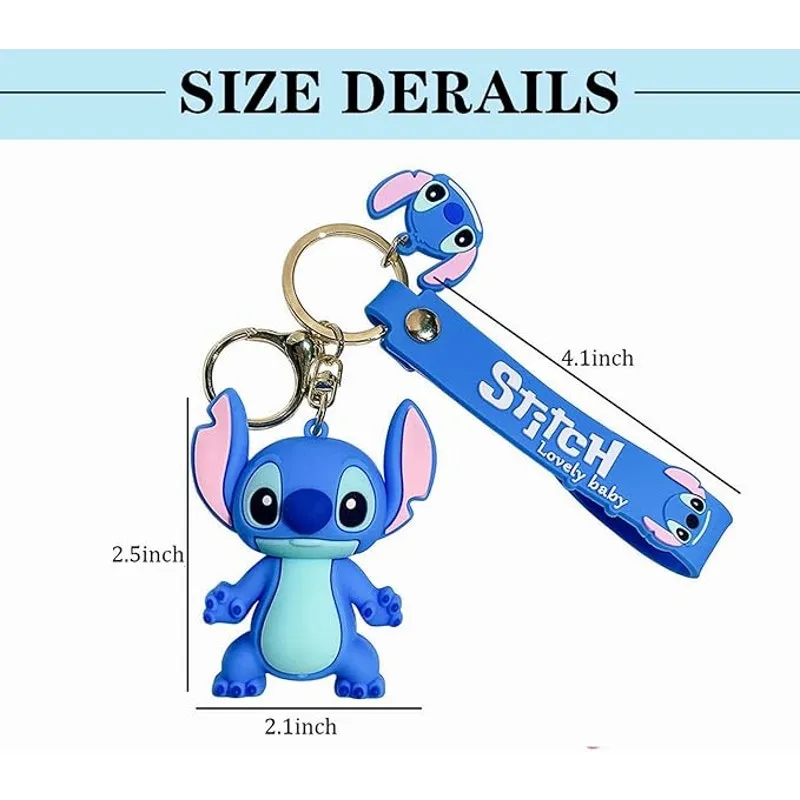 Stitch Cartoon Keychains, Anime Kawaii Keychain Accessories for Boys and Girls - Image 4