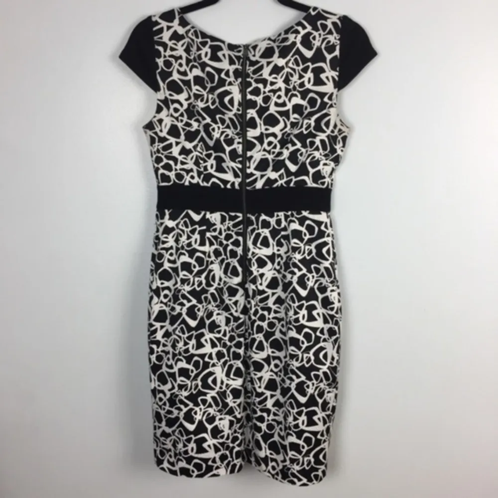 Marc New York Print Ribbed Panel Cap Sleeve Dress‎ Size 2 - Image 8