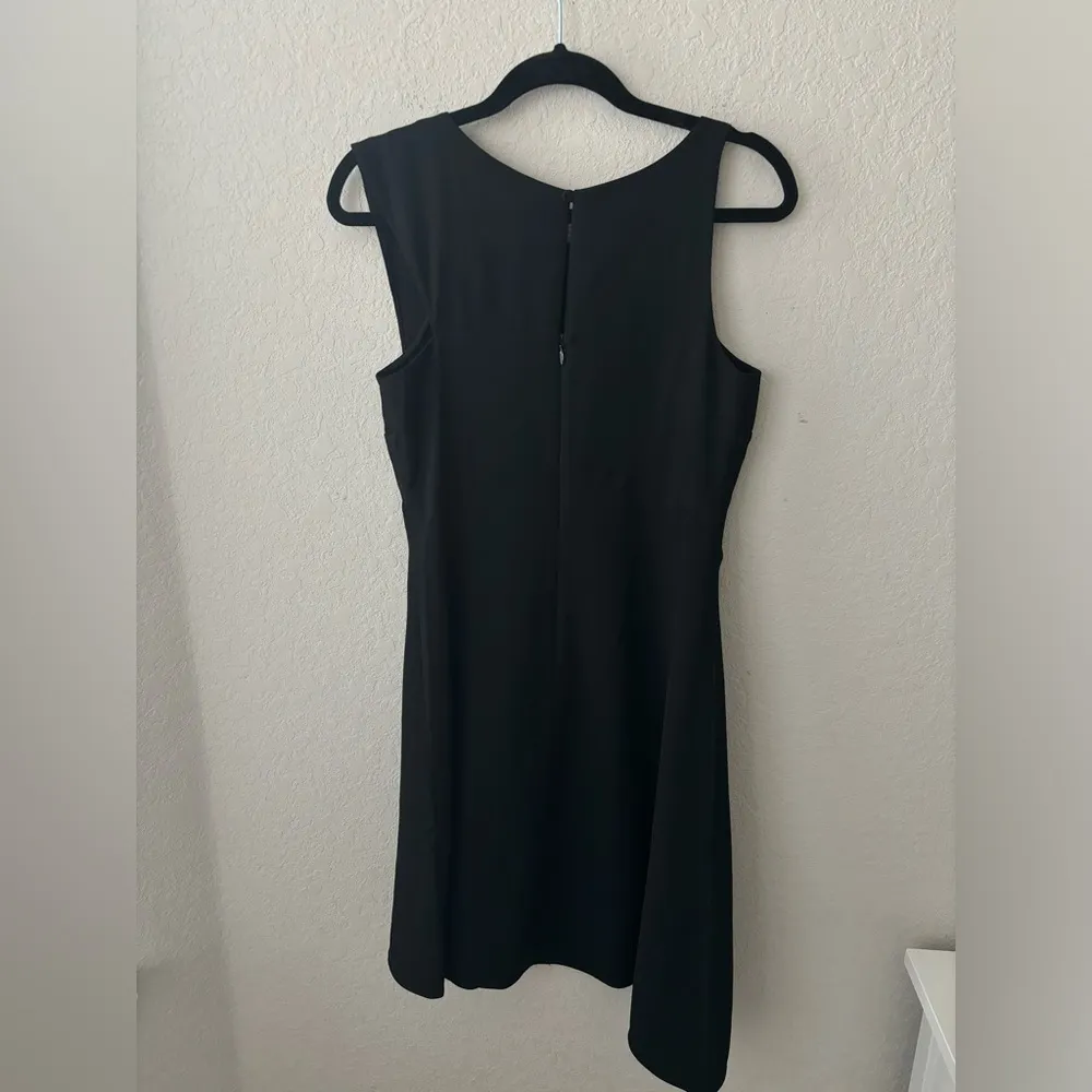 Halston Heritage Black Crepe Dress Size 2 - Image 3
