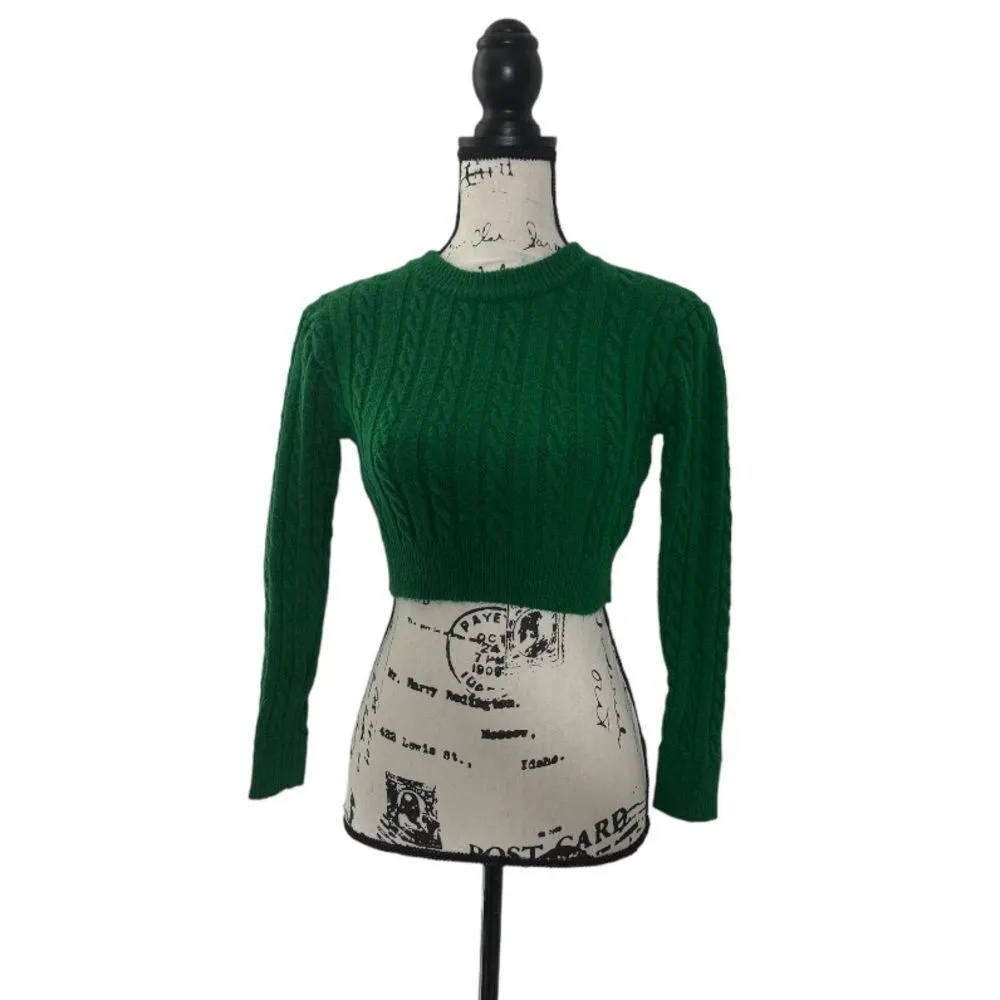 SHEIN SZ S Essnce Cable Knit Crop Sweater - Image 4