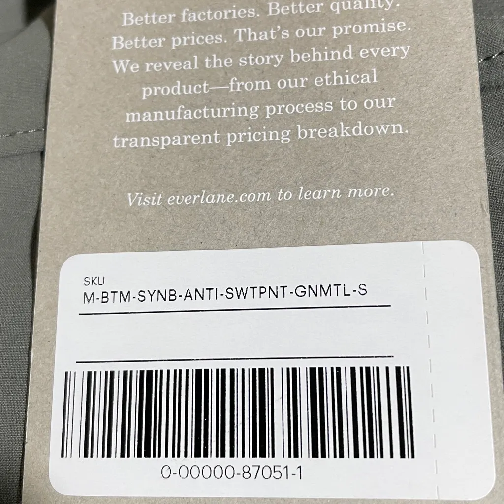 Everlane Unisex Everyone Anti-Sweatpant in Gunmental E3 (S-M) NWT Lightweight - Image 6