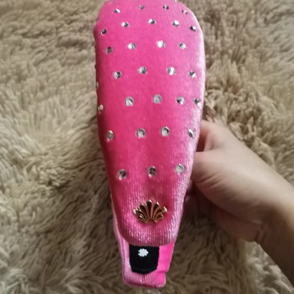 LeLe Sadoughi Pink Rhinestone women Headband - Image 4