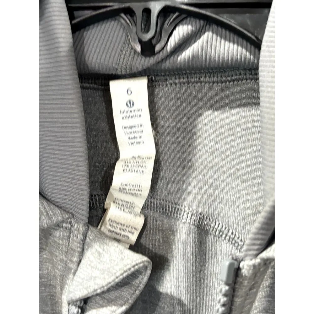 LULULEMON Women's Heathered Slate Daily Practice Jacket Sz 6 - Image 5
