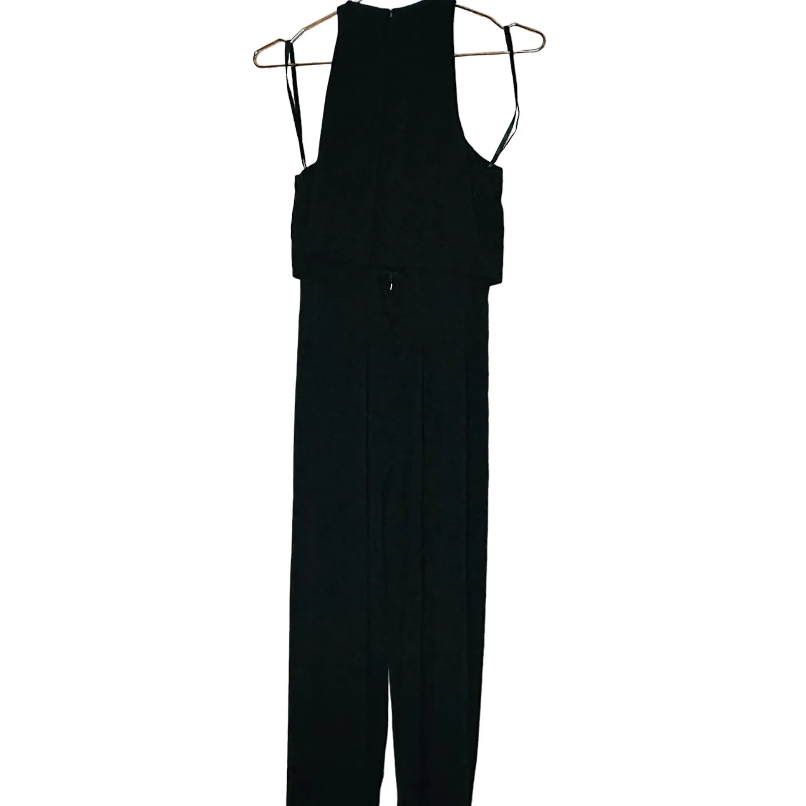 JILL STUART Black Popover Jumpsuit Sleeveless Crewneck Wide Leg Jumpsuit Size 4 - Image 5