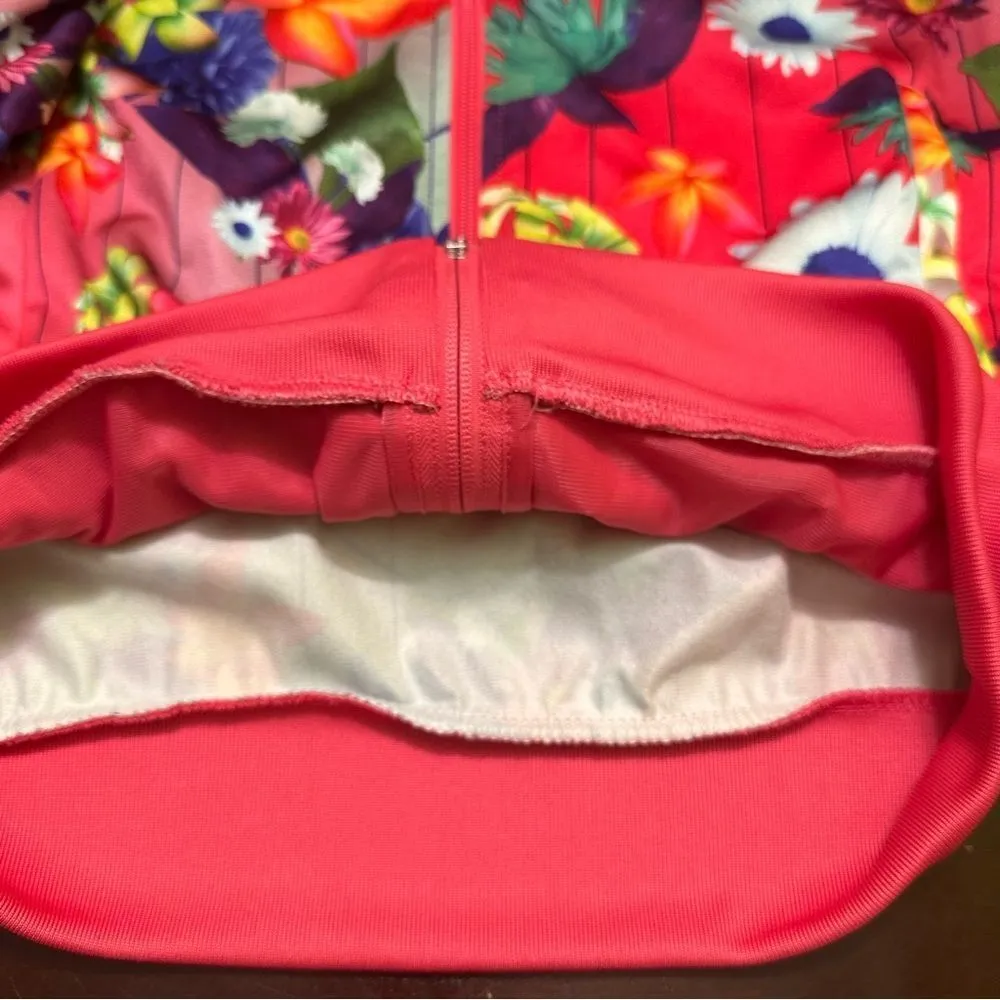 adidas floral Athletic Jacket Full zip L - Image 8