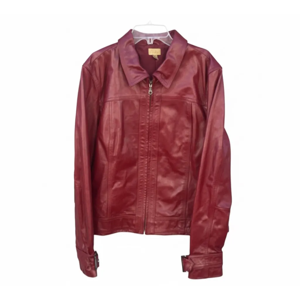 Caslon Red Leather Jacket XL - Image 2