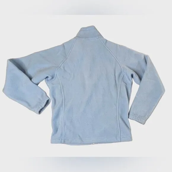 Columbia Blue Benton‎ Zipper Pocket High Neck Fleece Jacket MEDIUM Fall Autumn - Image 7