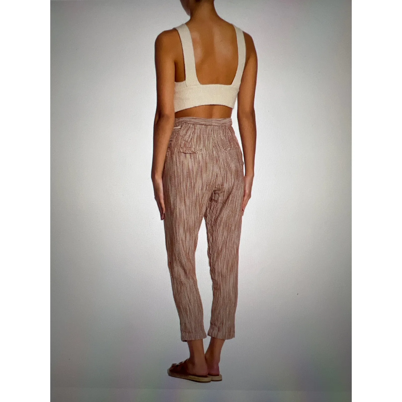 Free People Caraway Light at Sunrise Pants – Size 4 – Brown Striped - Image 12