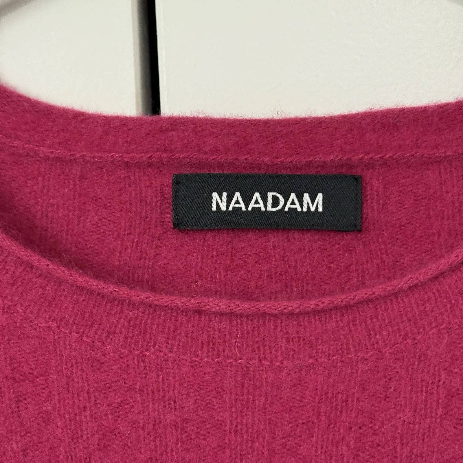 Naadam 100% Cashmere Womens‎ Sweater XS Pink Ribbed - Image 2
