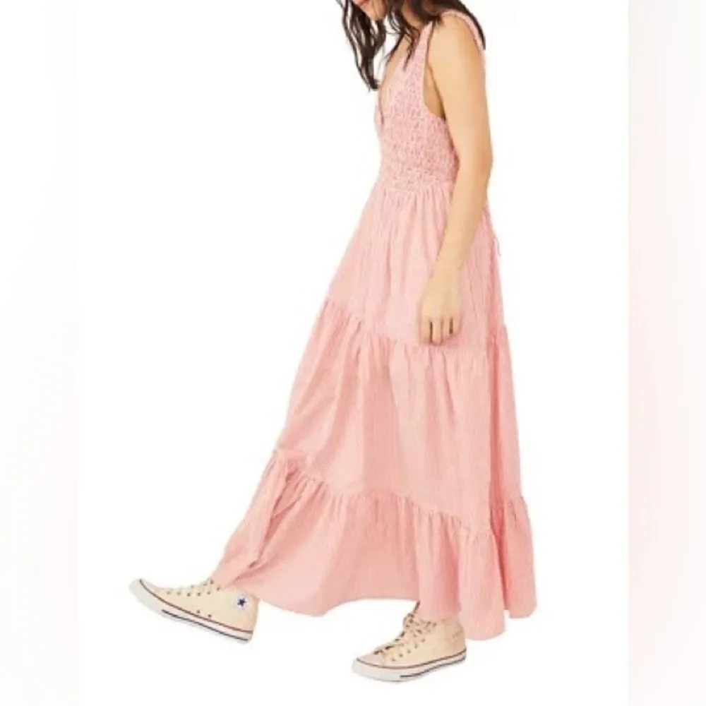 Free People Juno Sleeveless Smocked Tiered Maxi Dress - Image 3