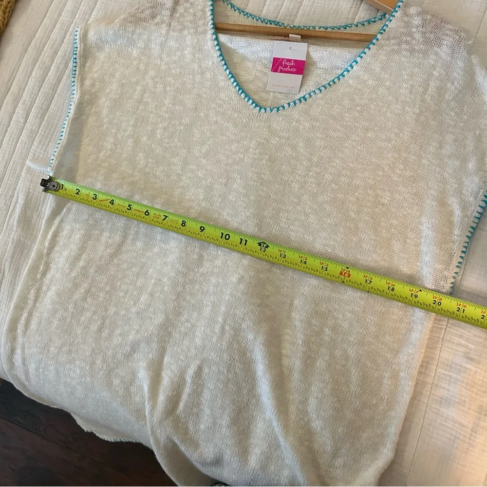 Fresh Produce Layla Tunic Sweater. Cotton Linen Blend. Size M/L. - Image 8