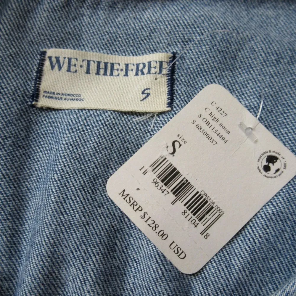 NWT We The Free People Marci Coverall in High Noon Denim Jumpsuit S $128 - Image 3