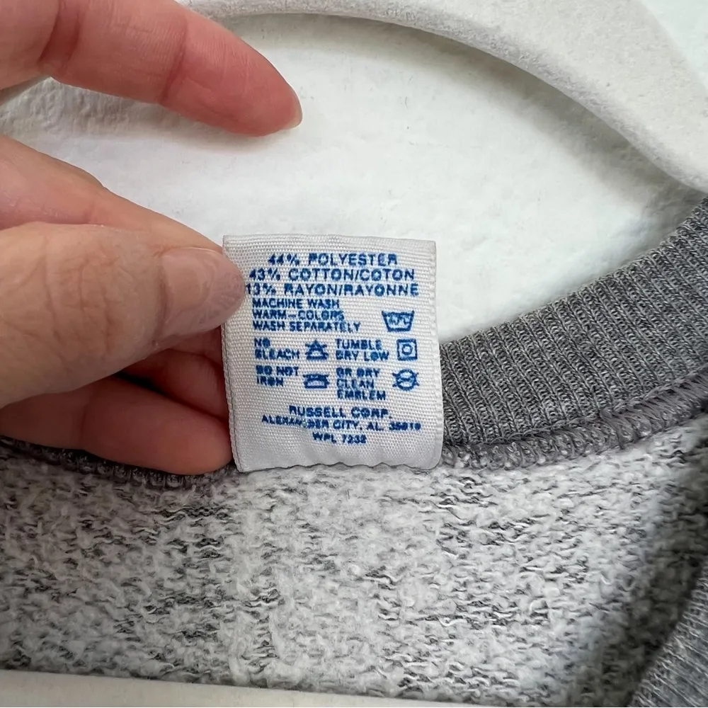 Vintage Plain Jerzees Sweatshirt - Gray - Image 6