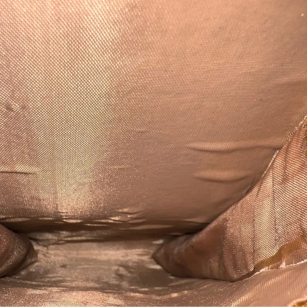 NIB Velvet Small Wristlet for Phones and Lipstick for Nights Out in Caramel Tan - Image 5