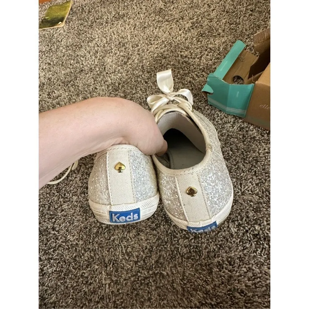 Keds Keds x kate spade new york Champion Glitter Sneaker Glitter Cream Size 7,5 - Image 7