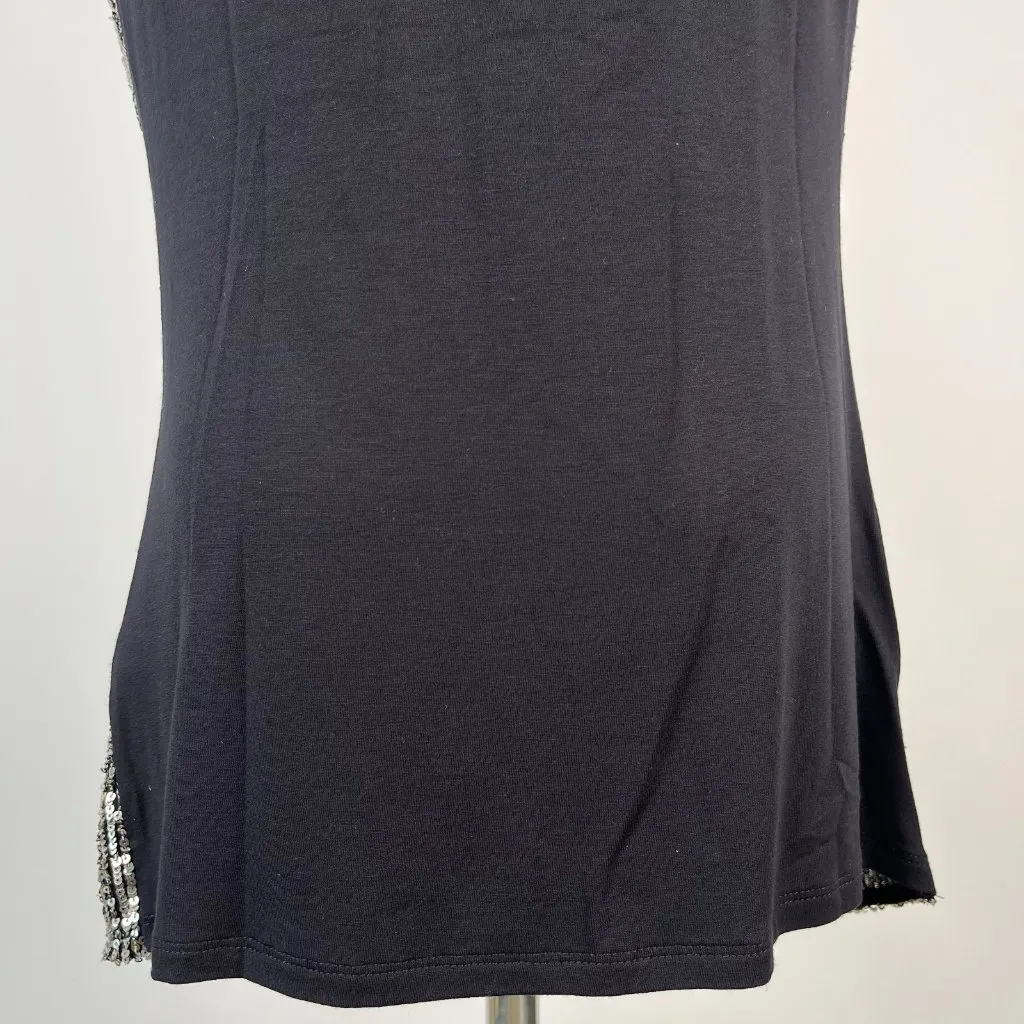 NWOT Mint Velvet Silver Sequins Top Stretch Short - Image 7