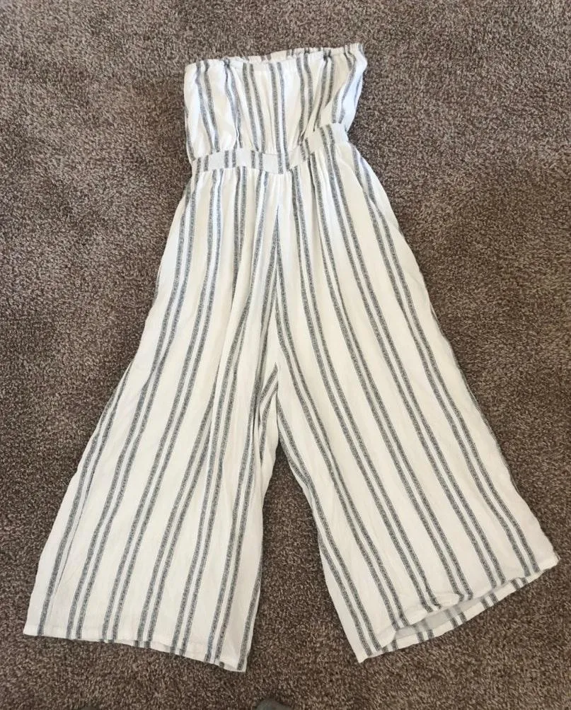 Urban Outfitters Striped Flowy Romper  - Image 2