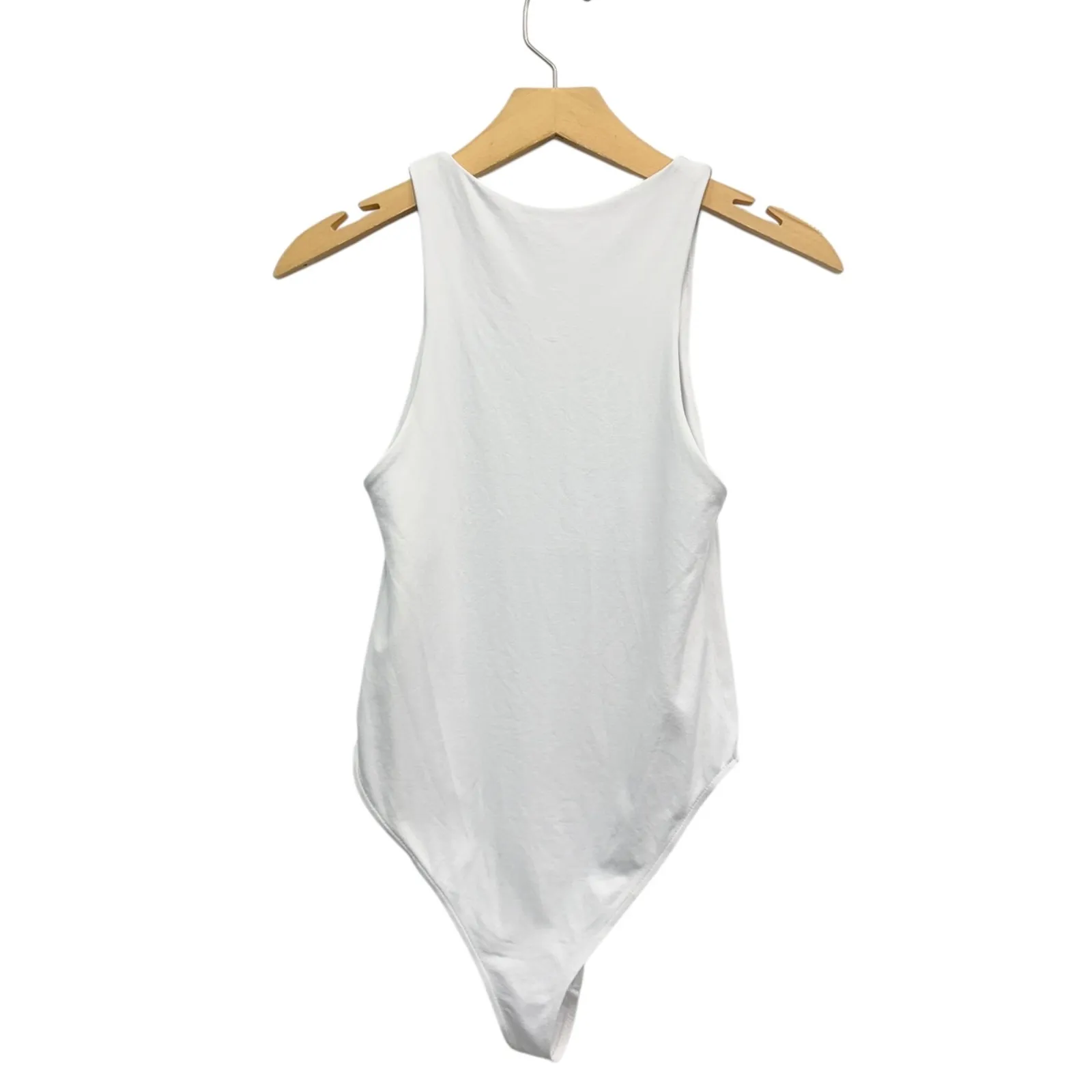 ZARA Halter Neck Sleeveless Polyamide Bodysuits White size Small NWOT - Image 3