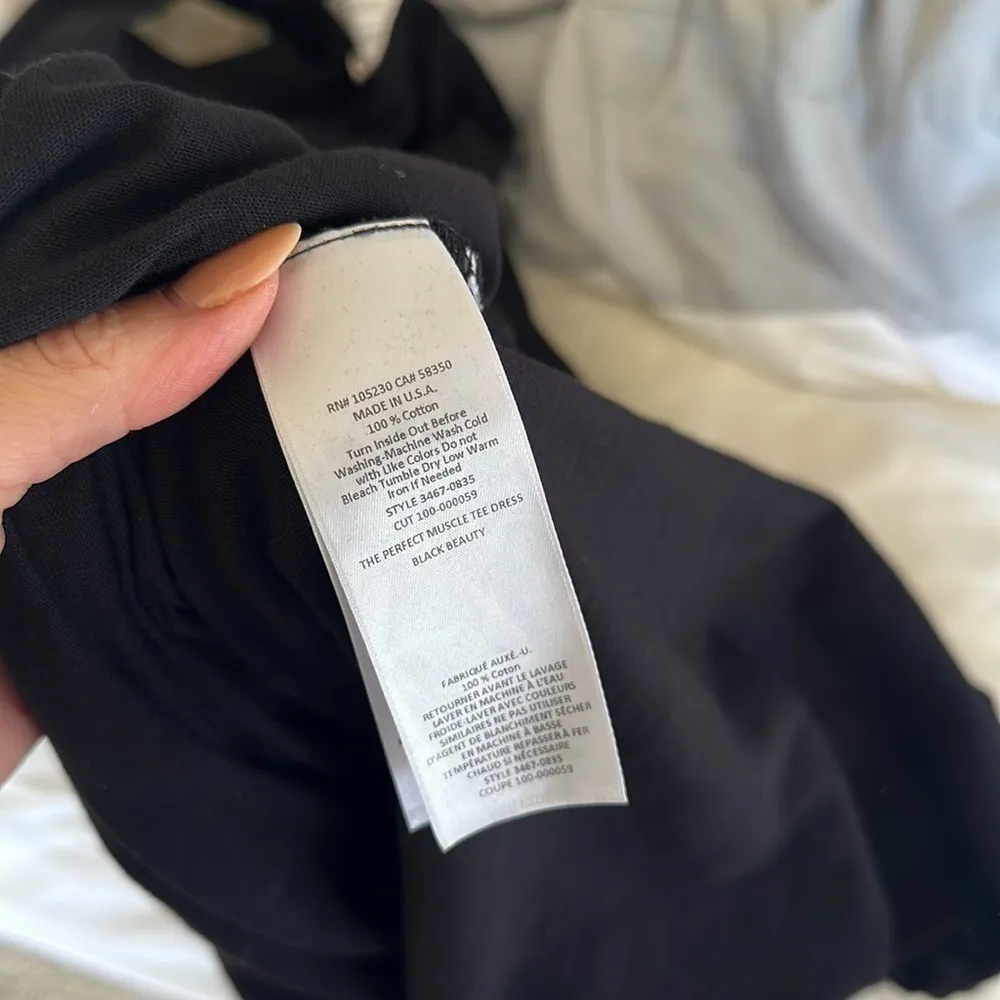 Current/Elliott The Perfect Muscle Tee Dress Black - Image 8