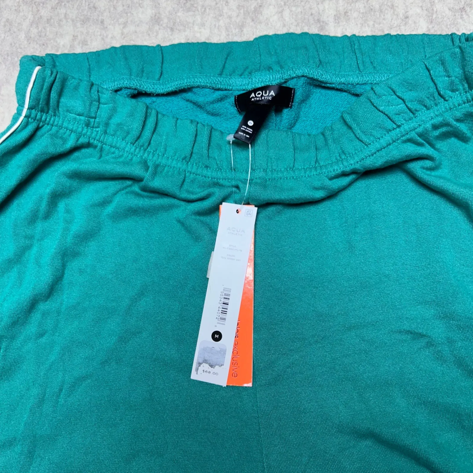 AQUA Athletic Green Teal Lechelle Zip Up Hoodie Sweatshirt Jogger Pants Set M - Image 8