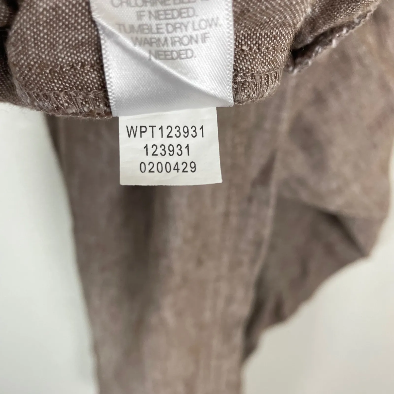 J. Jill Love Linen Pull‎ On Crop Pants Womens XL Brown Casual Lightweight - Image 6