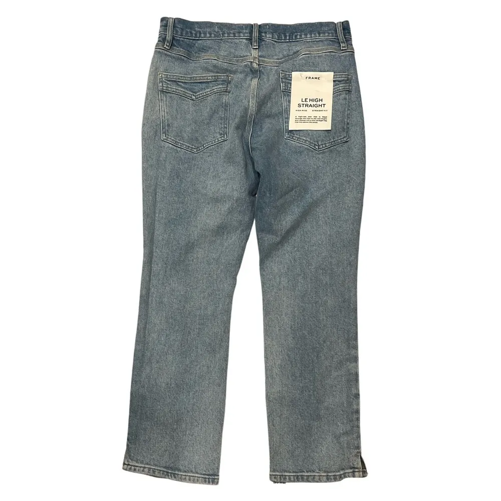 Frame Le High Straight Split Hem Crop Jeans Size 31 NWT - Image 6